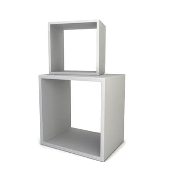 Display cubes. 3d illustration isolated on white background