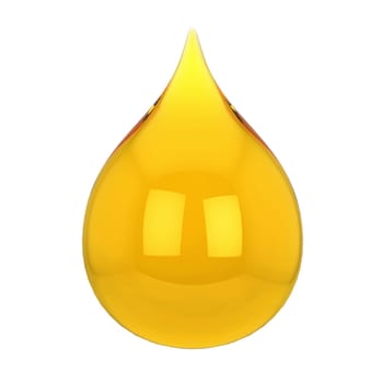 Oil drop. 3d illustration isolated on white background