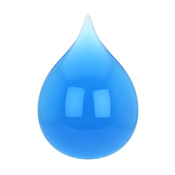Water drop. 3d illustration isolated on white background