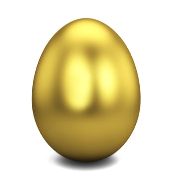 Golden egg. 3d illustration isolated on white background