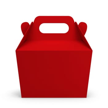 Blank food box. 3d illustration isolated on white background
