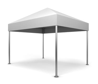 Canopy tent. 3d illustration isolated on white background