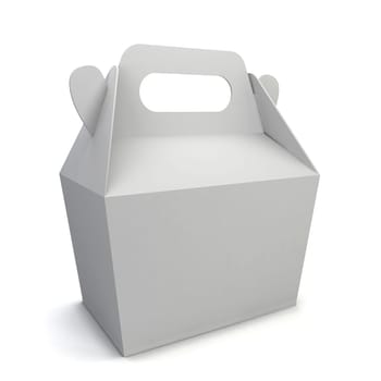 Blank food box. 3d illustration isolated on white background