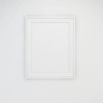 Modern frame on the wall. 3d illustration on white background
