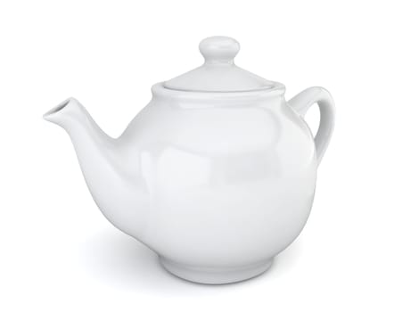 Teapot. 3d illustration on white background