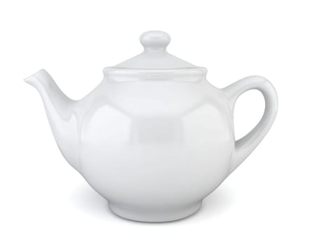Teapot. 3d illustration on white background