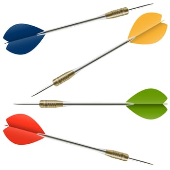 hight detailed darts with metal shaft and colored flight