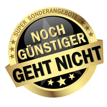 colored button with banner and text - It's not even cheaper