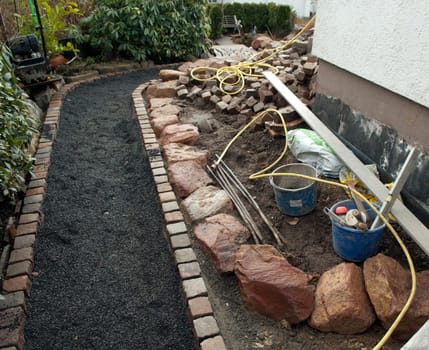 Garden trail  construction,construction phase,design