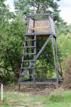 one hunting and observation tower on the field