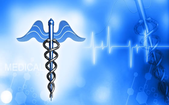 Digital illustration of Medical symbol in colour background