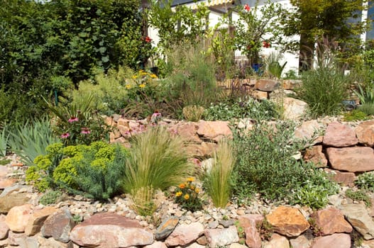 Stone garden  Dry stone wall