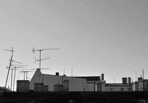 above the roofs of the city of magdeburg