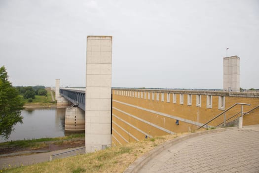 Long bridge of the Elbe-Havel Canal over the Elbe near Magdeburg
