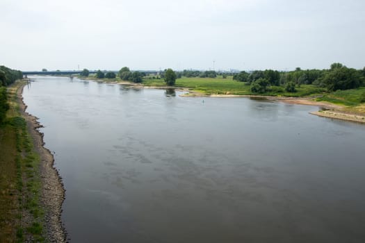 Elbe bank on the Elbe-Havel Canal near Magdeburg