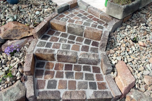 Garden staircase,grouted,joint,garden path  Construction