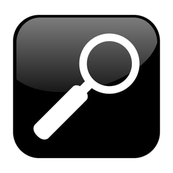 Black modern isolated button shows icon from a magnifying glass