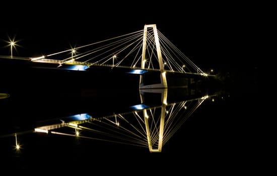 Cable Bridge in Umeå, Sweden