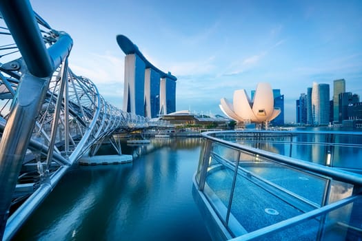Bay view of Singapore City.