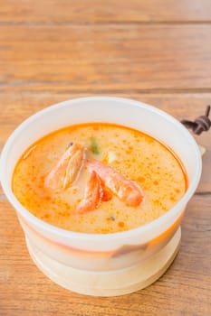 Spicy shrimp soup thai traditional cuisine, stock photo
