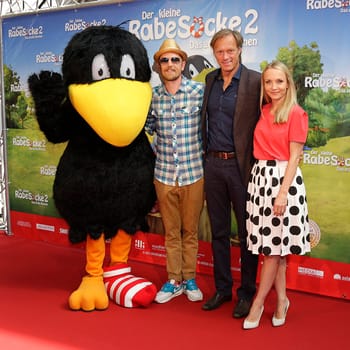 Raven Sock,Jan Delay ,Gerhard Delling ,Janin Reinhardt, Premiere of The Little Raven Sock 2 at Zeise Kino Hamburg on 16.08.2015