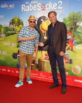 Jan Delay ,Gerhard Delling , Premiere of The Little Raven Sock 2 at Zeise Kino Hamburg on 16.08.2015