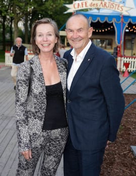 Norbert Aust with wife Wiebke, RONCALLI Gala Premiere Good Times at City-Nord-Park Hamburg on 22.08.2015