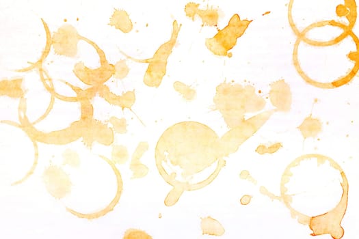 Coffee stains background white