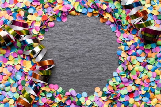 Confetti colorful background with text clearance