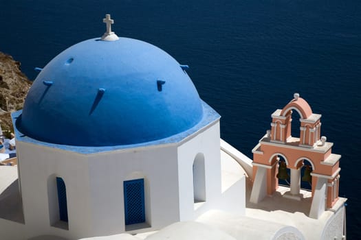 small church in the greek island of santorini