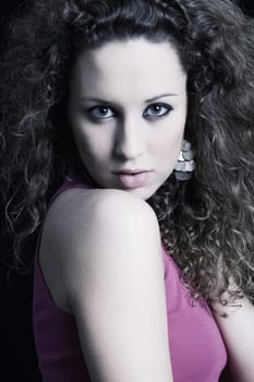 an young beautiful woman close up portrait