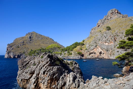 Mediterranean sea at the Coast of Mallorca, Spain