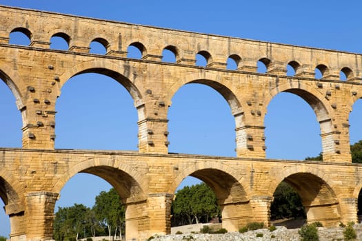 Pont du Gard, Roman aqueduct in southern France near Nimes