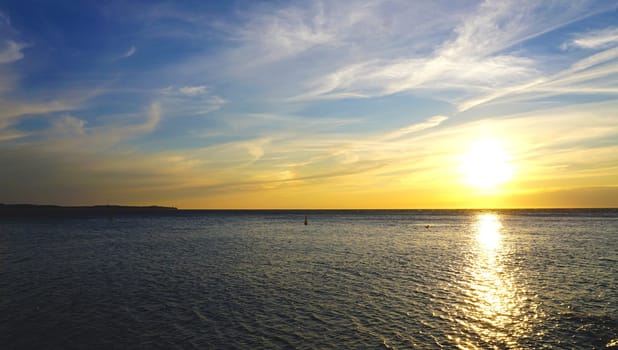 Sunset in Piran at Slovenia