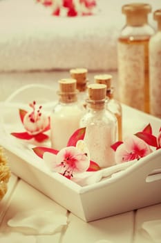 Wellness and bath accessories in vintage look