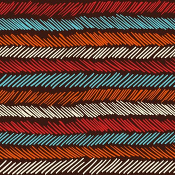 Striped vintage boho fashion style seamless pattern background. Ideal for fabric design, paper print and web backdrop. EPS10 vector file.