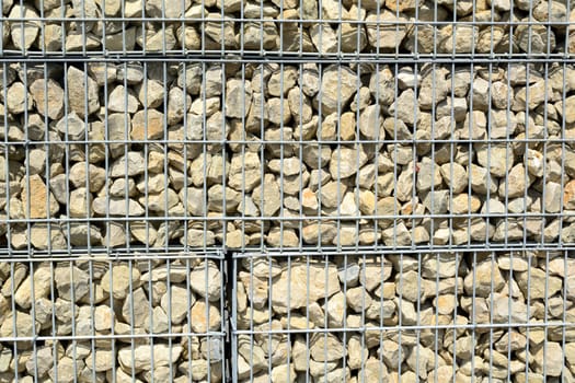 Gabione filled with limestone