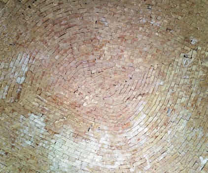 Masonry under the arch of the dome of the temple.