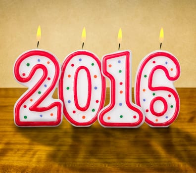 Burning Birthday Candles Number 2016