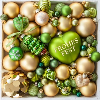 Colorful Christmas tree baubles as a background for Christmas