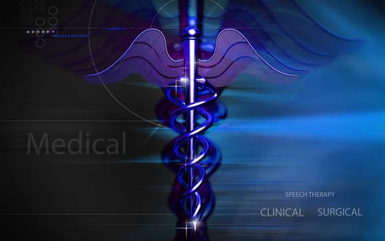 Digital illustration of Medical symbol in colour background