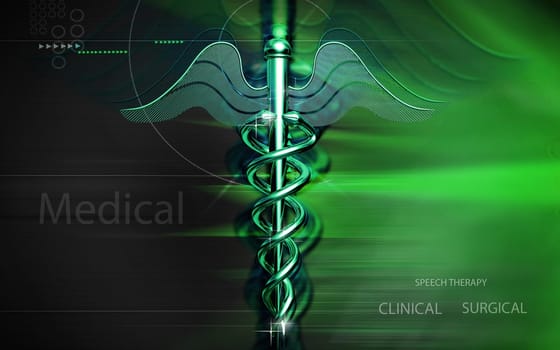 Digital illustration of Medical symbol in colour background