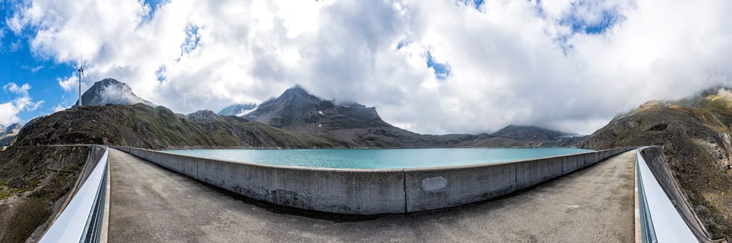 Reservoir at the Nufenenpass in Switzerland