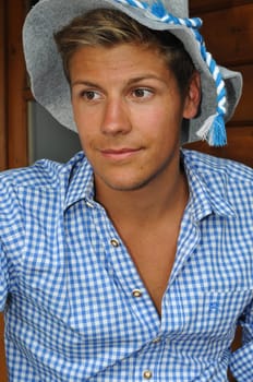 young pretty man,sympathetic,casual guy with many faces