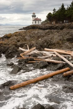 Canada can be seen across the straight from San Juan Island