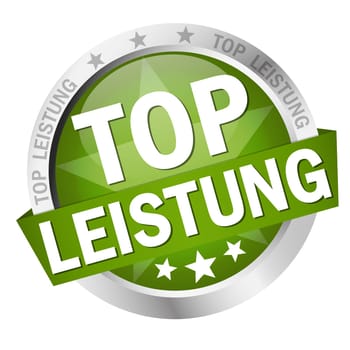 round button with banner and text top performance