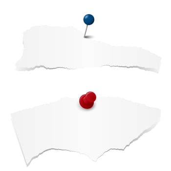 white colored scrap of paper with pin needle
