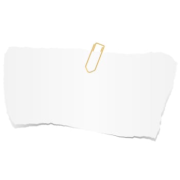 white colored scrap of paper with paper clip