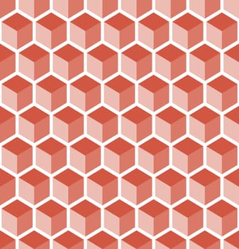 abstract background with seamless red cubes pattern
