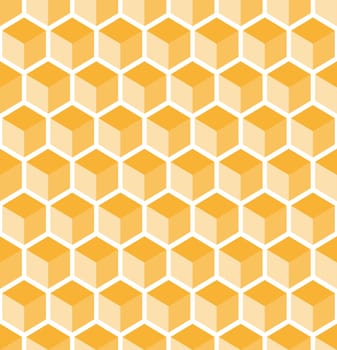 abstract background with seamless yellow cubes pattern